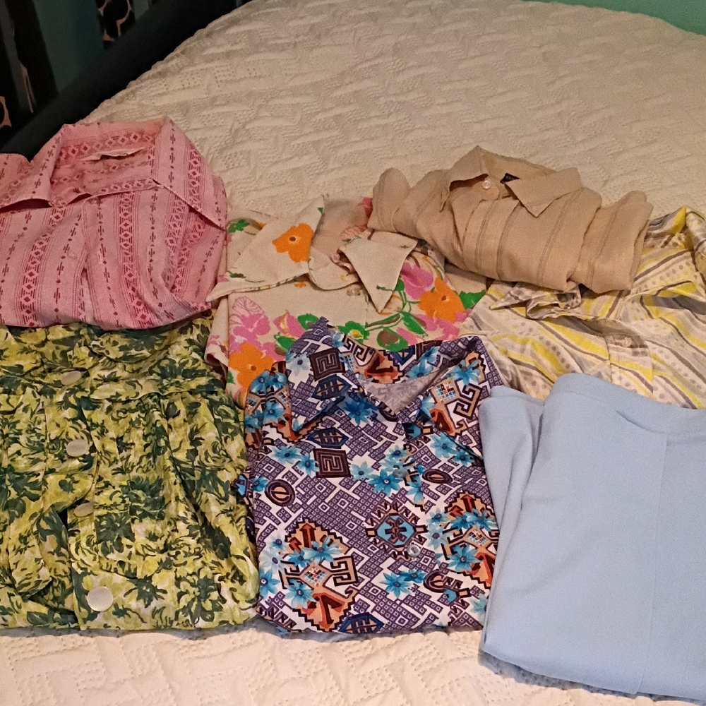 Colorful Vintage Patterned Blouses Collection